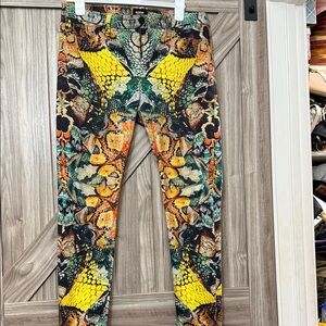 Hudson Jeans Multicolor Snake Print Leggings